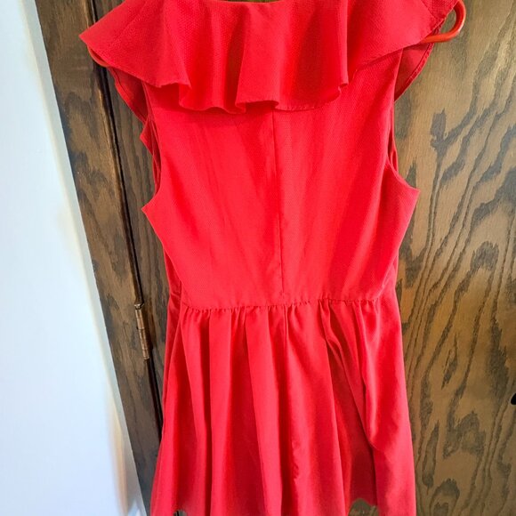 Red/Orange Ruffle Dress - Picture 8 of 9